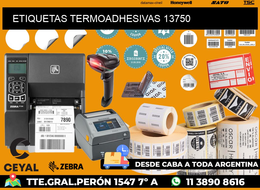 ETIQUETAS TERMOADHESIVAS 13750