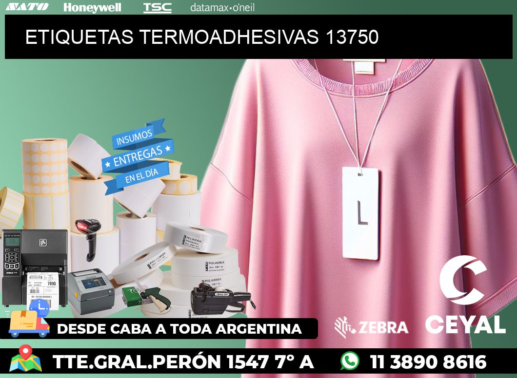 ETIQUETAS TERMOADHESIVAS 13750