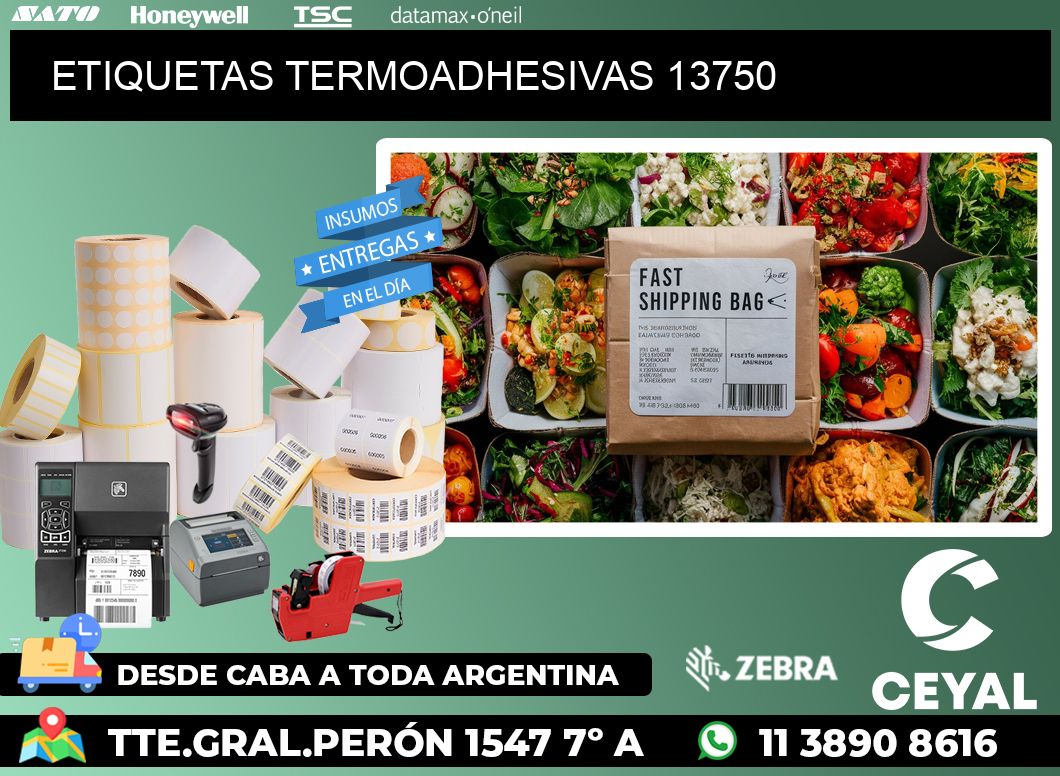 ETIQUETAS TERMOADHESIVAS 13750