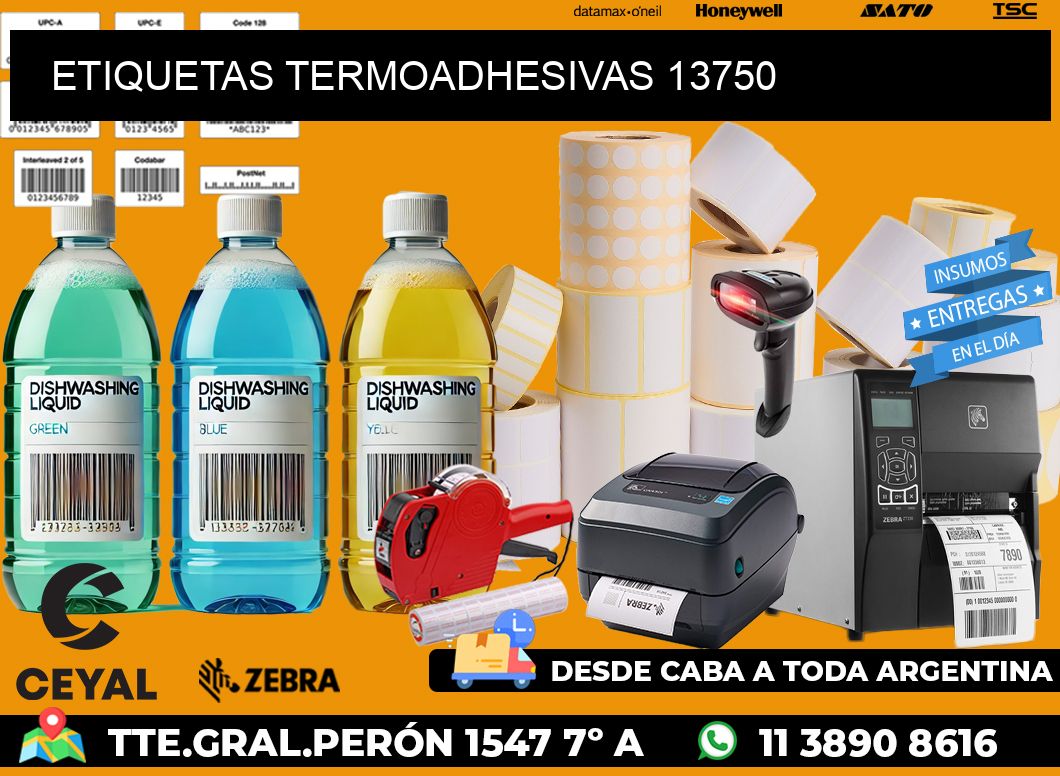 ETIQUETAS TERMOADHESIVAS 13750