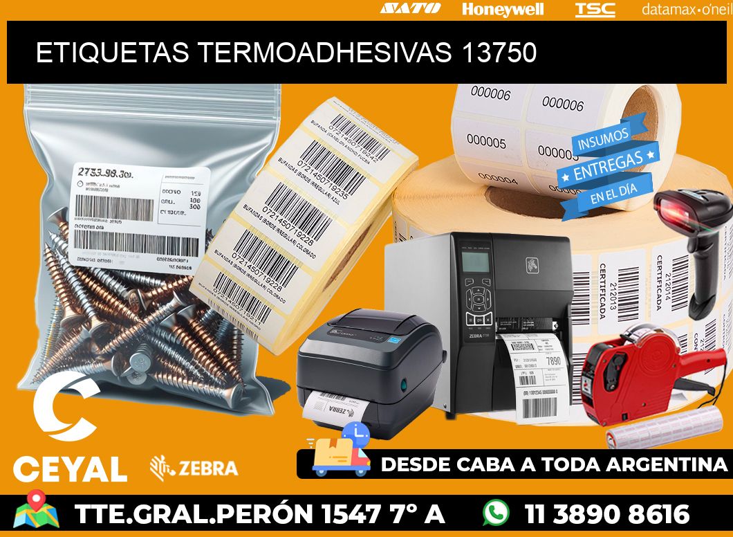 ETIQUETAS TERMOADHESIVAS 13750