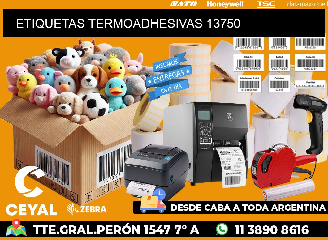 ETIQUETAS TERMOADHESIVAS 13750