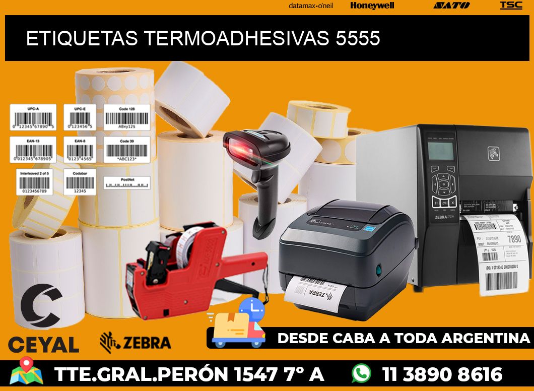 ETIQUETAS TERMOADHESIVAS 5555