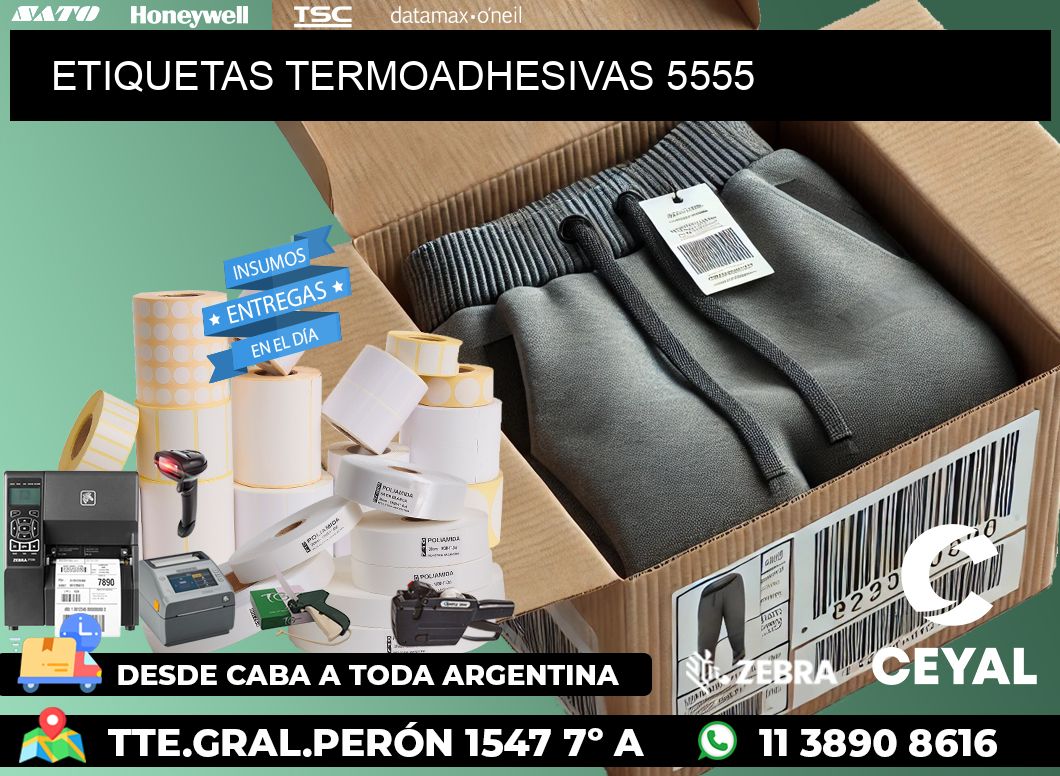 ETIQUETAS TERMOADHESIVAS 5555