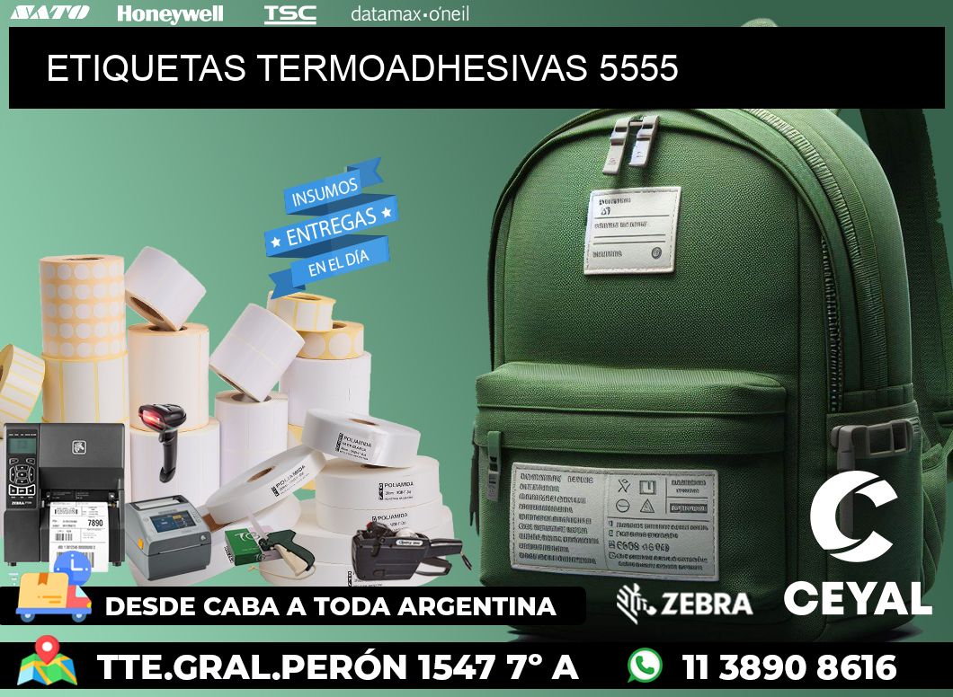 ETIQUETAS TERMOADHESIVAS 5555
