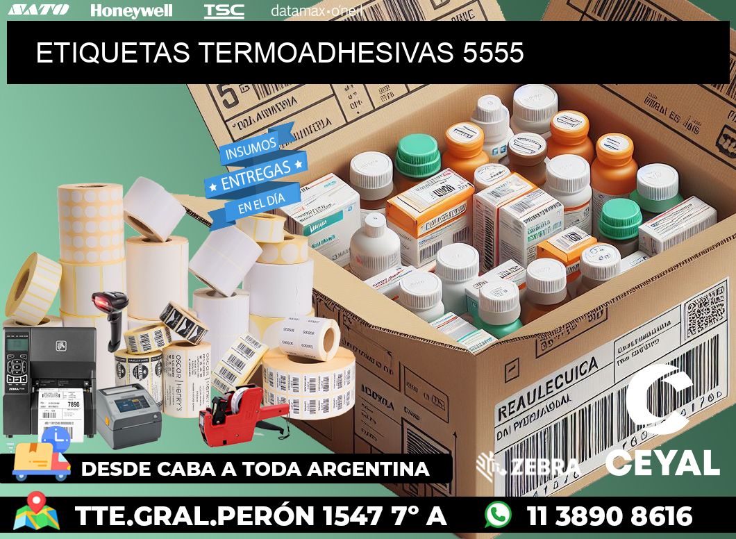 ETIQUETAS TERMOADHESIVAS 5555