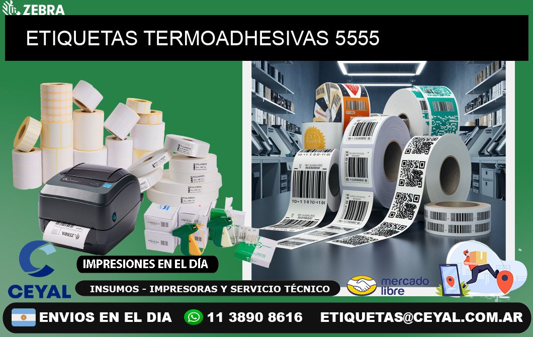 ETIQUETAS TERMOADHESIVAS 5555