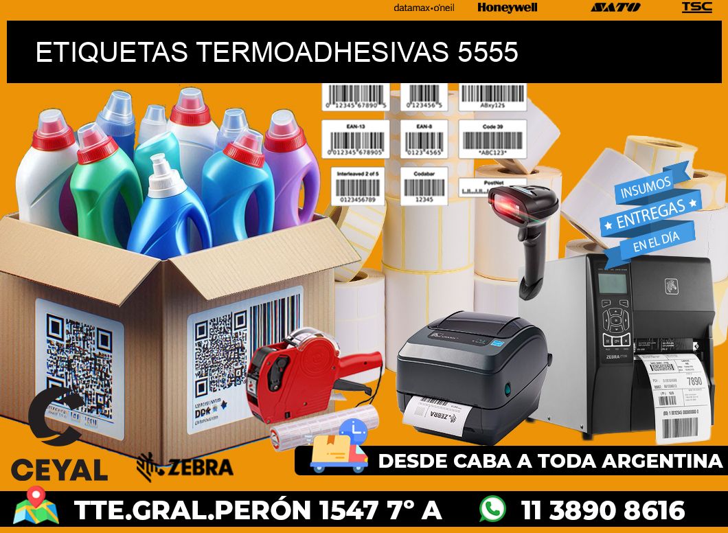 ETIQUETAS TERMOADHESIVAS 5555