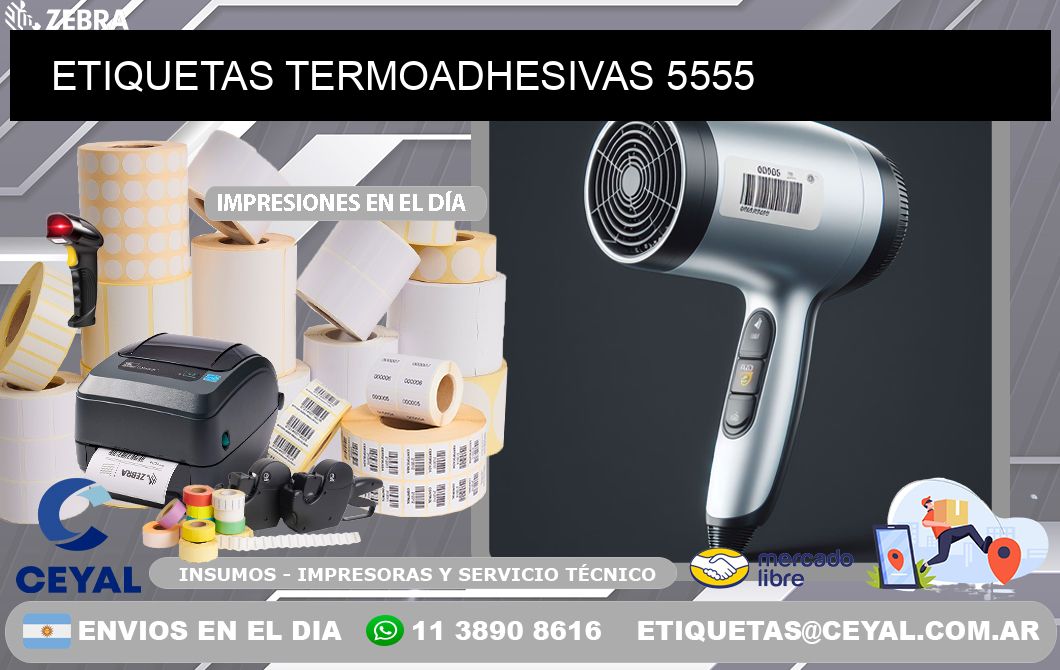 ETIQUETAS TERMOADHESIVAS 5555