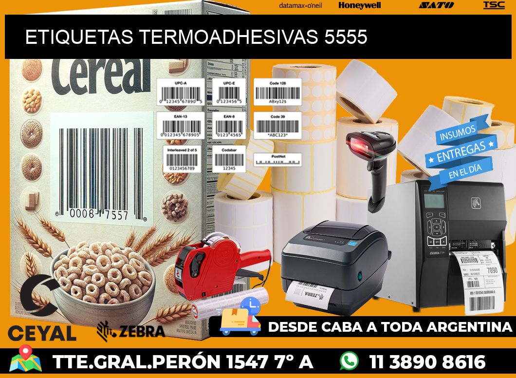 ETIQUETAS TERMOADHESIVAS 5555