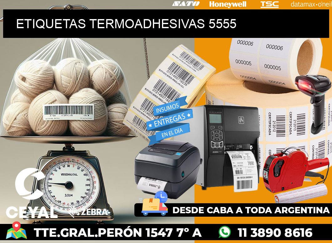 ETIQUETAS TERMOADHESIVAS 5555