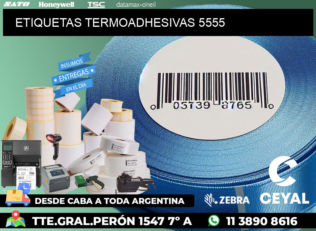 ETIQUETAS TERMOADHESIVAS 5555