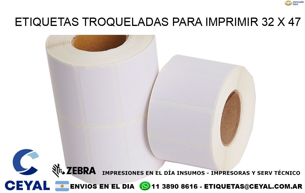 ETIQUETAS TROQUELADAS PARA IMPRIMIR 32 x 47
