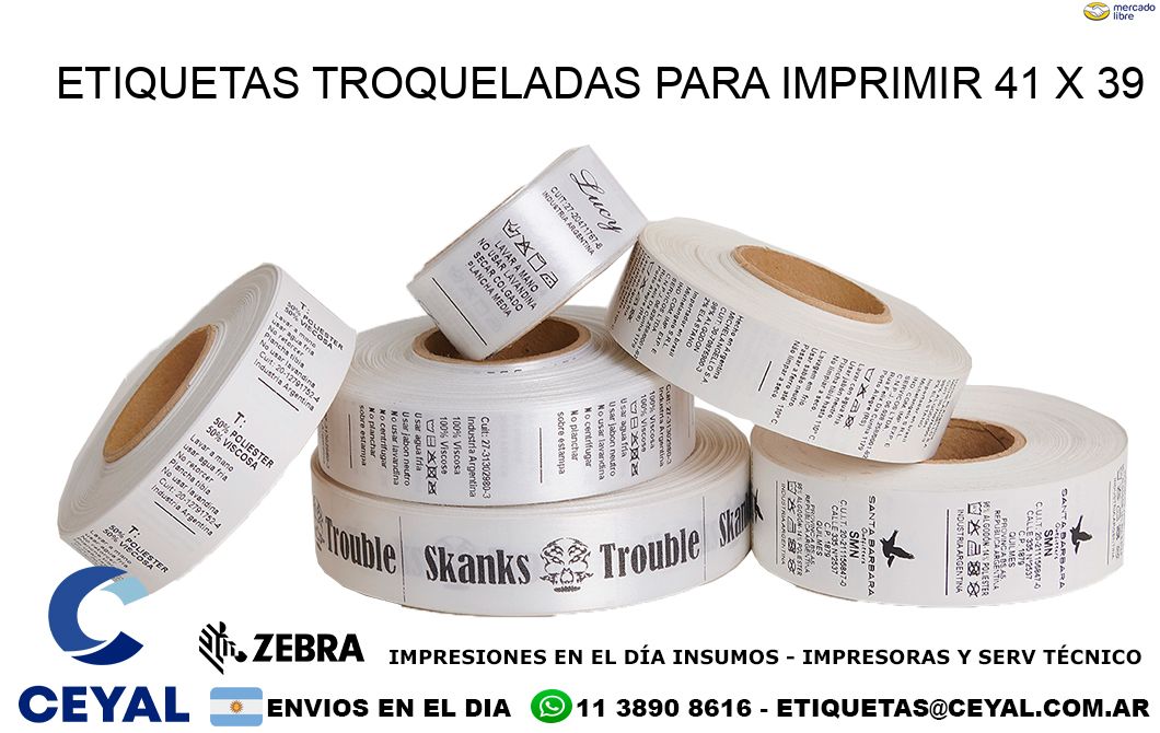 ETIQUETAS TROQUELADAS PARA IMPRIMIR 41 x 39