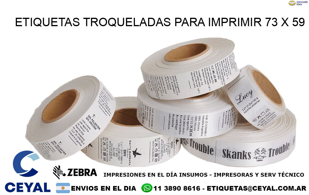 ETIQUETAS TROQUELADAS PARA IMPRIMIR 73 x 59