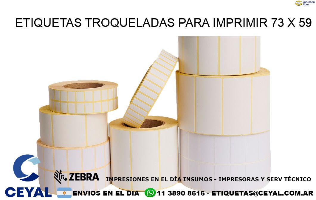 ETIQUETAS TROQUELADAS PARA IMPRIMIR 73 x 59