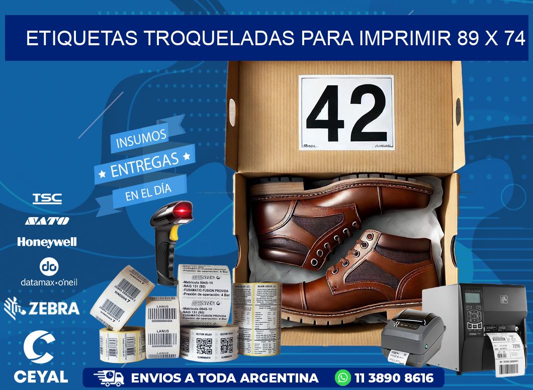 ETIQUETAS TROQUELADAS PARA IMPRIMIR 89 x 74