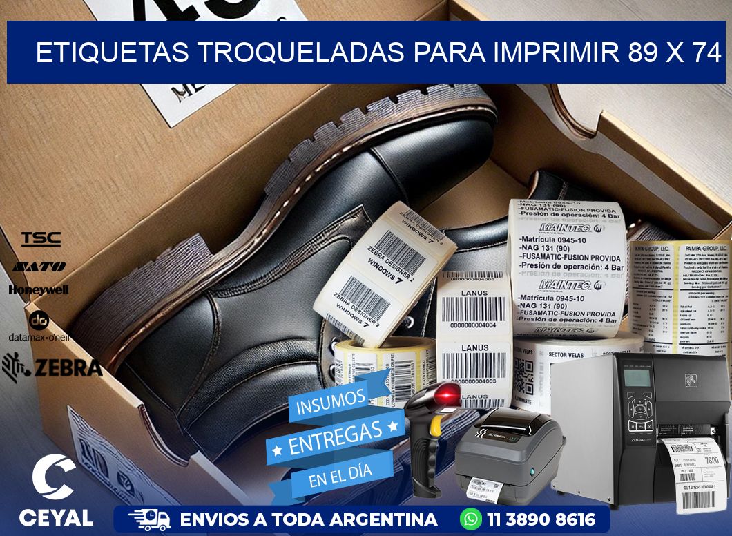 ETIQUETAS TROQUELADAS PARA IMPRIMIR 89 x 74