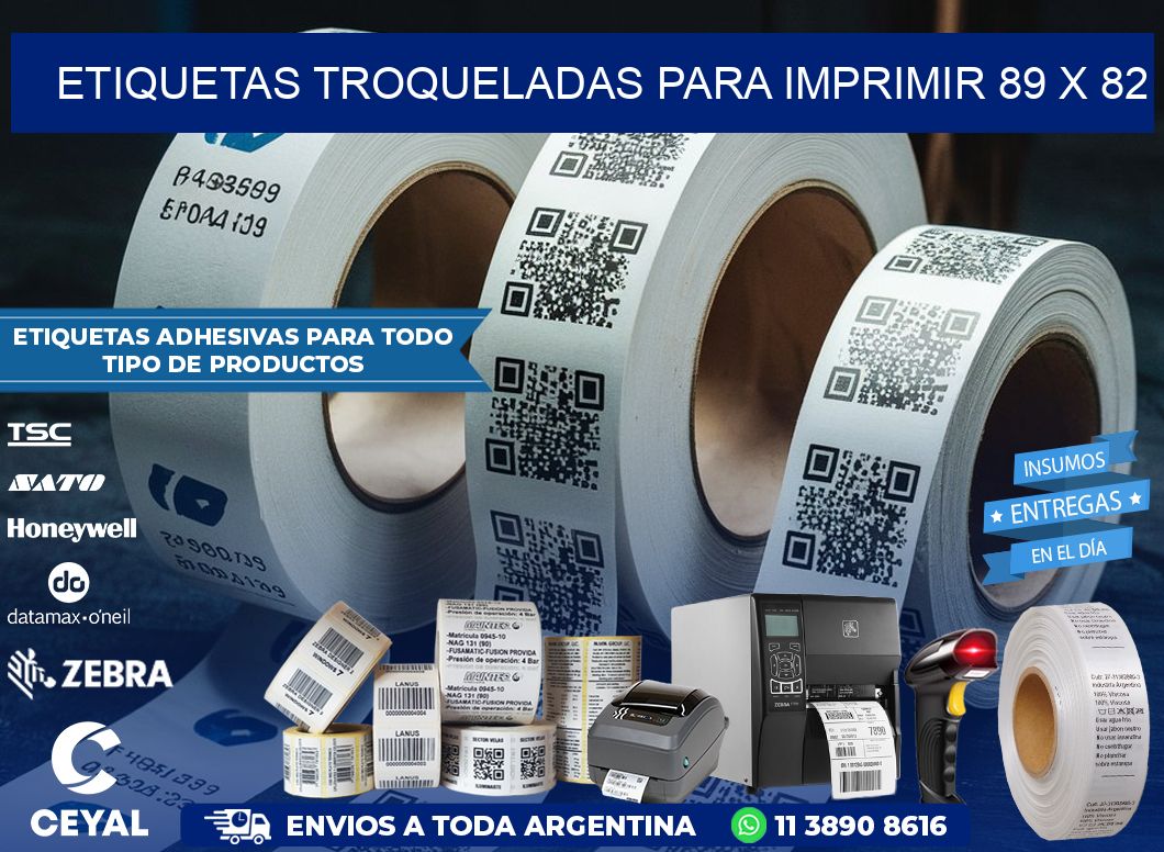 ETIQUETAS TROQUELADAS PARA IMPRIMIR 89 x 82