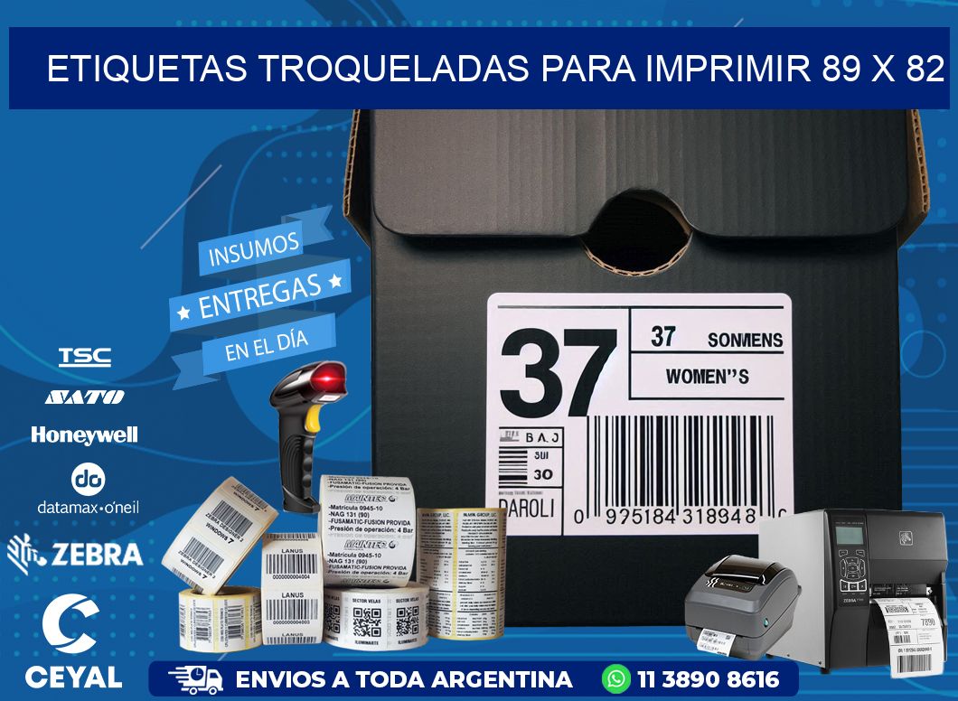 ETIQUETAS TROQUELADAS PARA IMPRIMIR 89 x 82