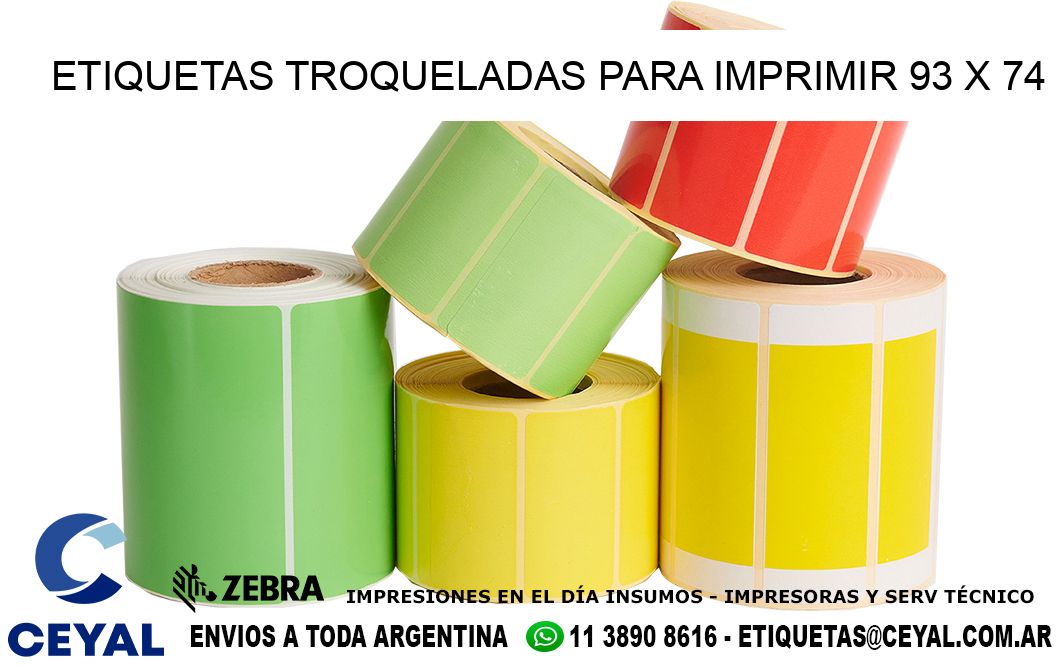 ETIQUETAS TROQUELADAS PARA IMPRIMIR 93 x 74