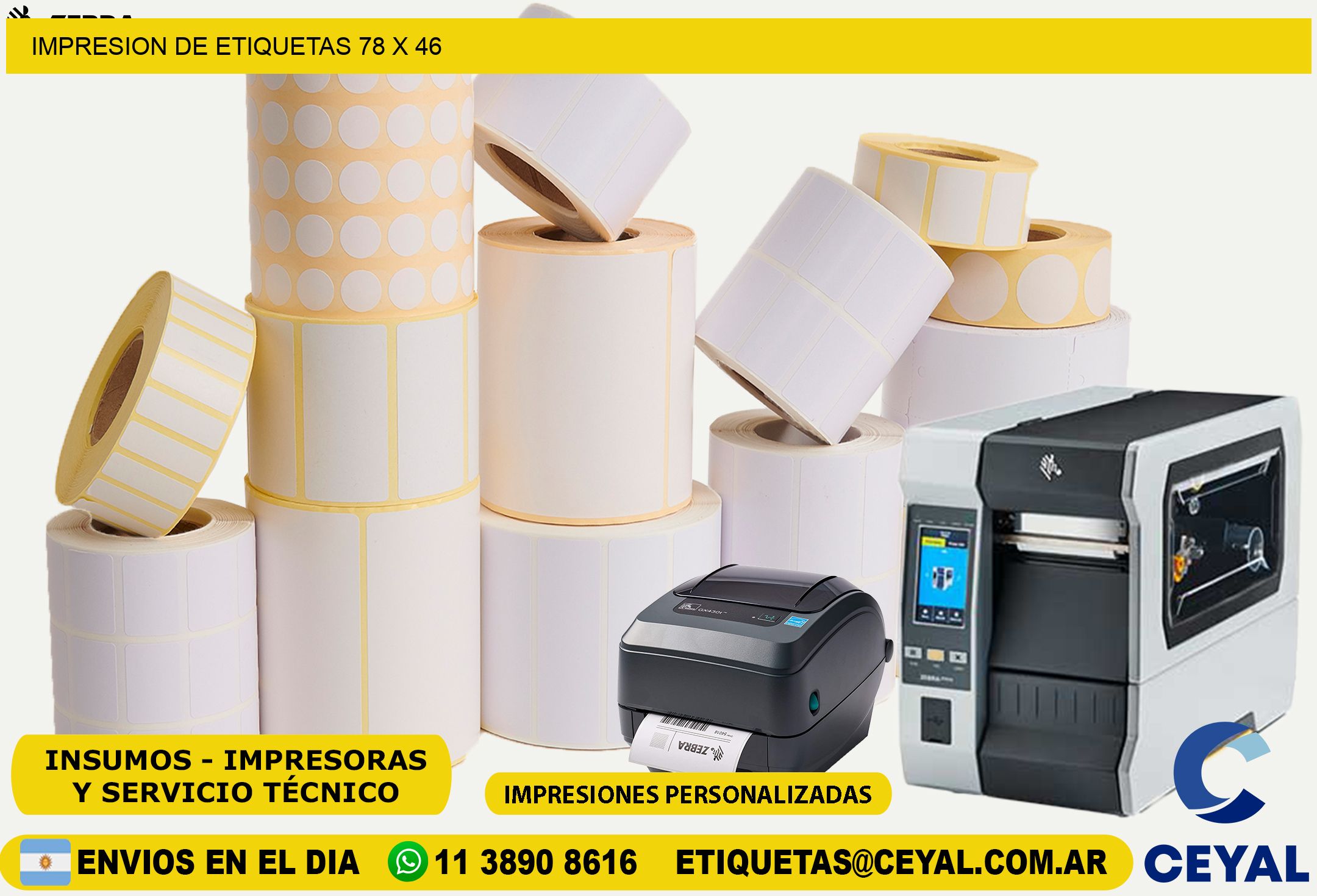 IMPRESION DE ETIQUETAS 78 x 46