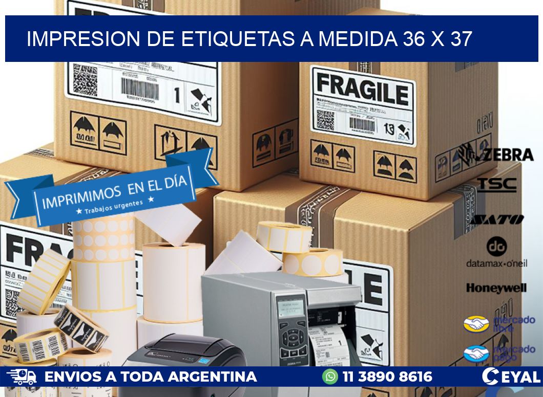 IMPRESION DE ETIQUETAS A MEDIDA 36 x 37