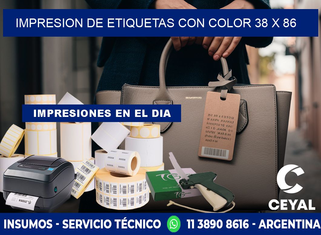 IMPRESION DE ETIQUETAS CON COLOR 38 x 86