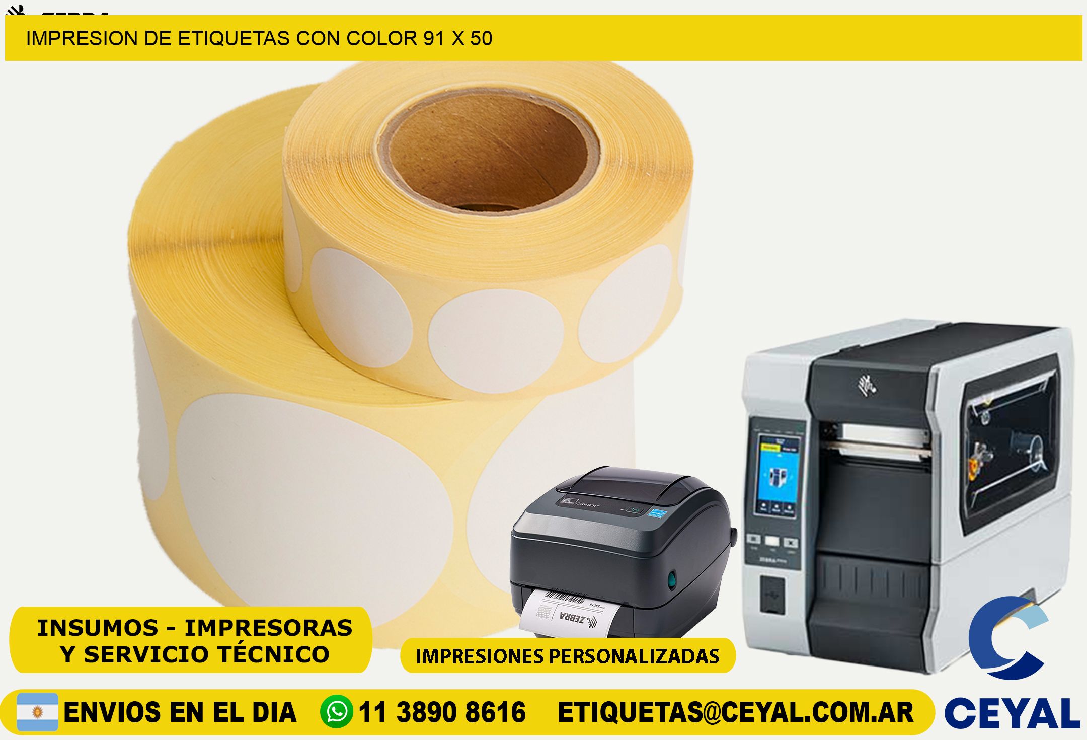 IMPRESION DE ETIQUETAS CON COLOR 91 x 50