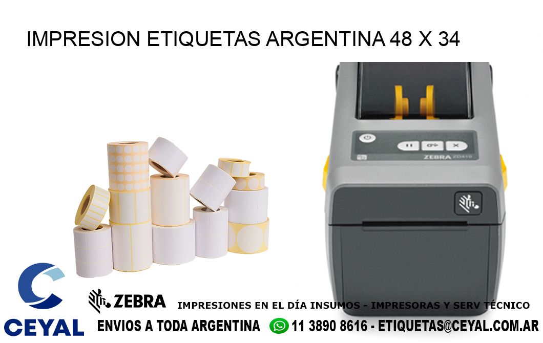 IMPRESION ETIQUETAS ARGENTINA 48 x 34