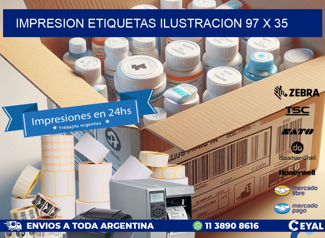 IMPRESION ETIQUETAS ILUSTRACION 97 x 35
