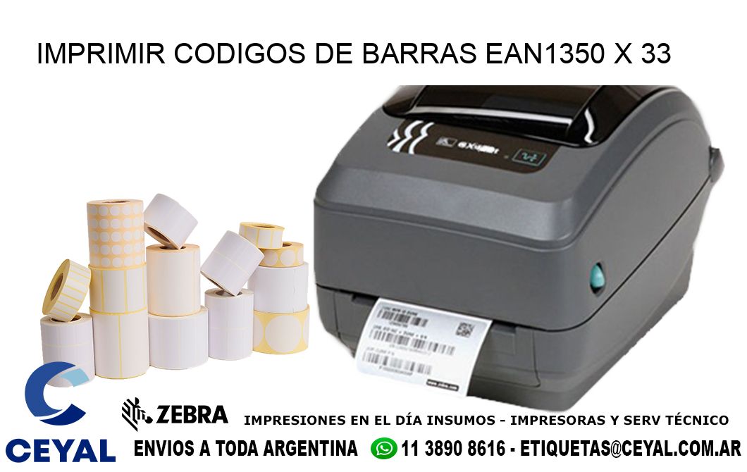 IMPRIMIR CODIGOS DE BARRAS EAN1350 x 33
