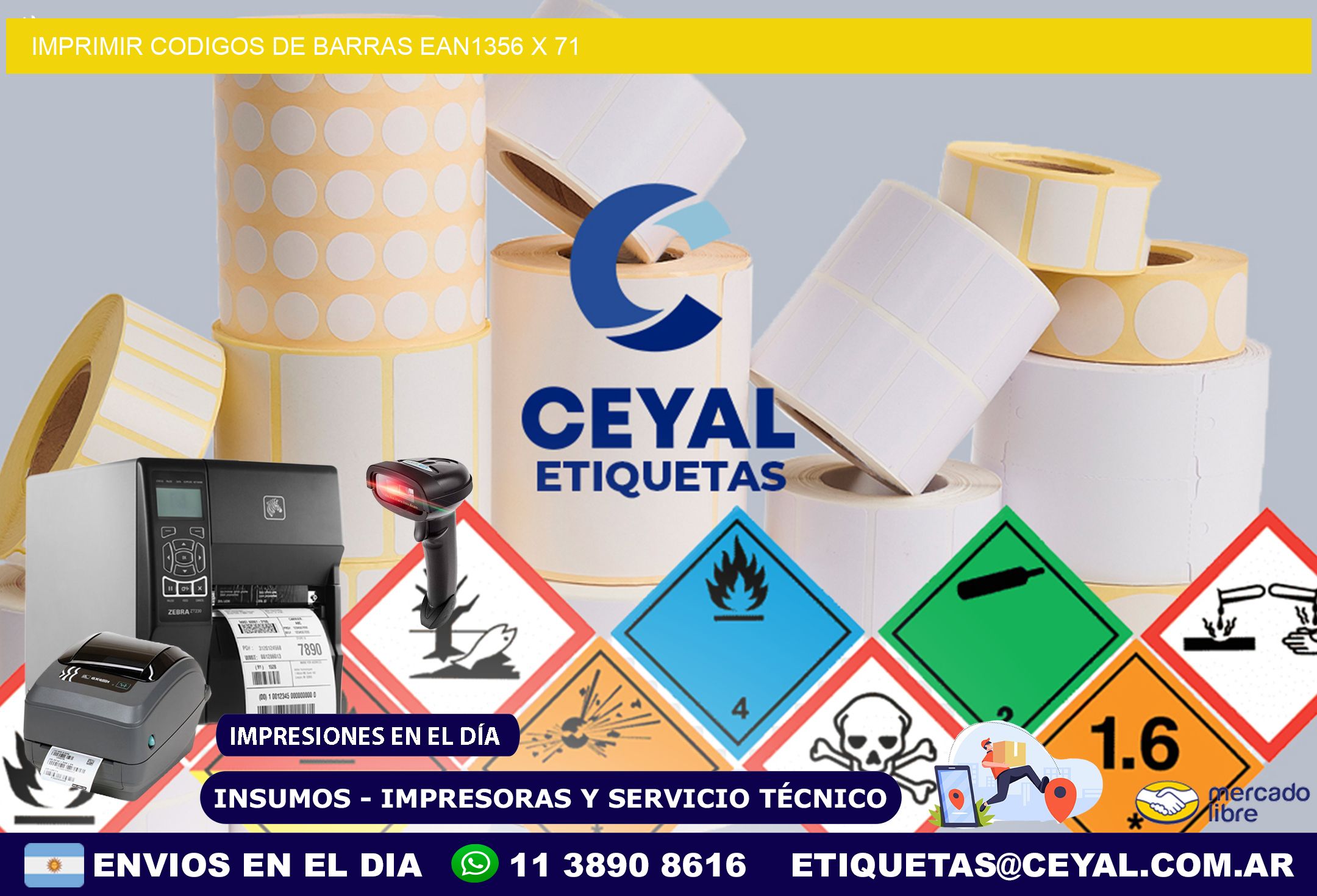 IMPRIMIR CODIGOS DE BARRAS EAN1356 x 71