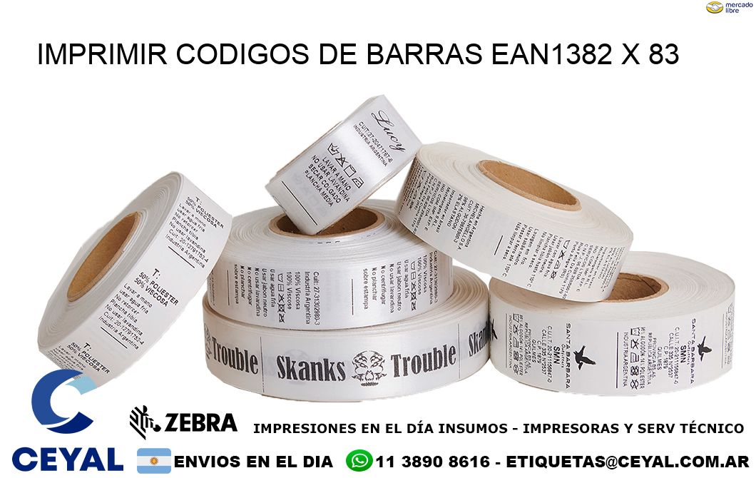 IMPRIMIR CODIGOS DE BARRAS EAN1382 x 83