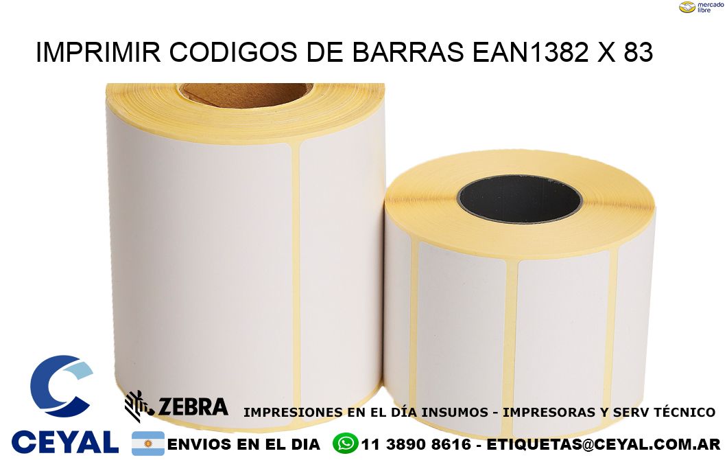 IMPRIMIR CODIGOS DE BARRAS EAN1382 x 83