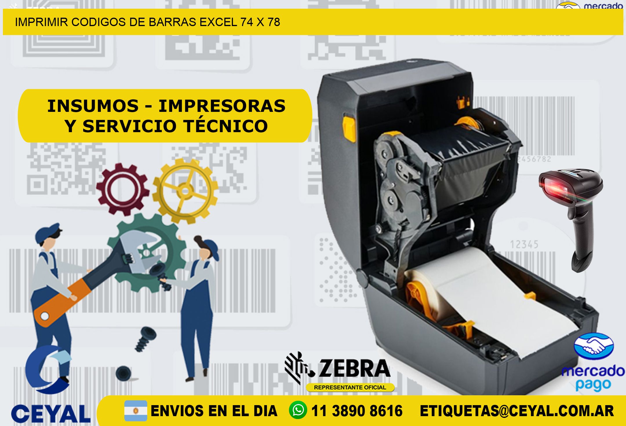 IMPRIMIR CODIGOS DE BARRAS EXCEL 74 x 78