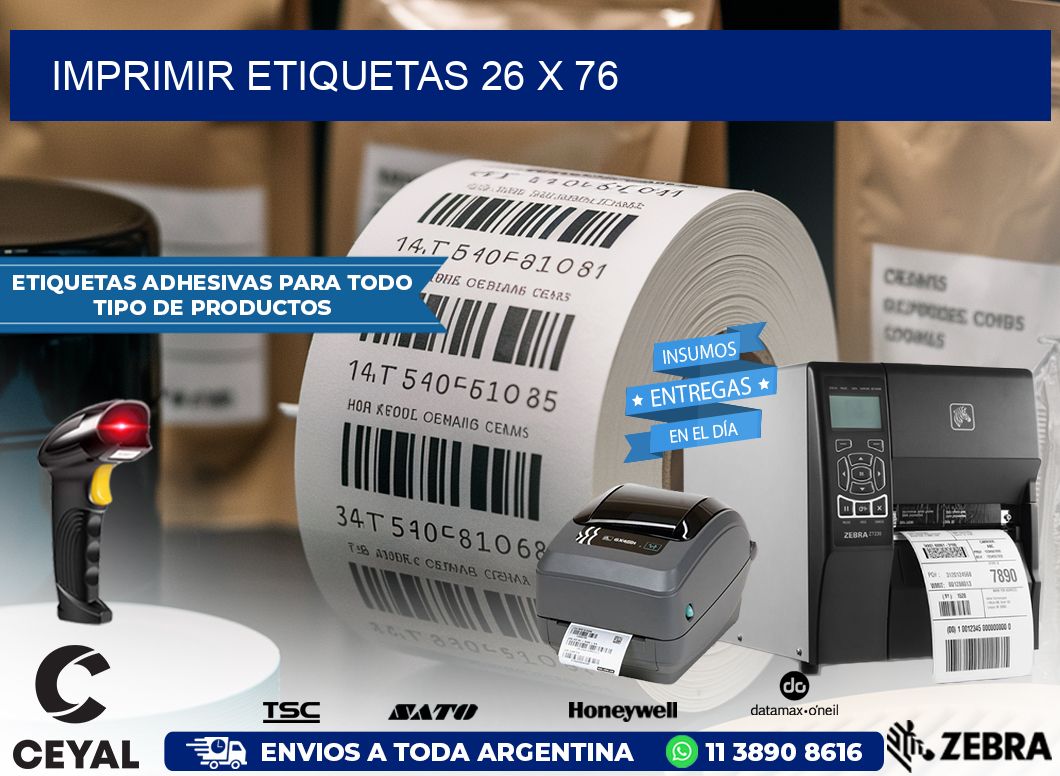 IMPRIMIR ETIQUETAS 26 x 76