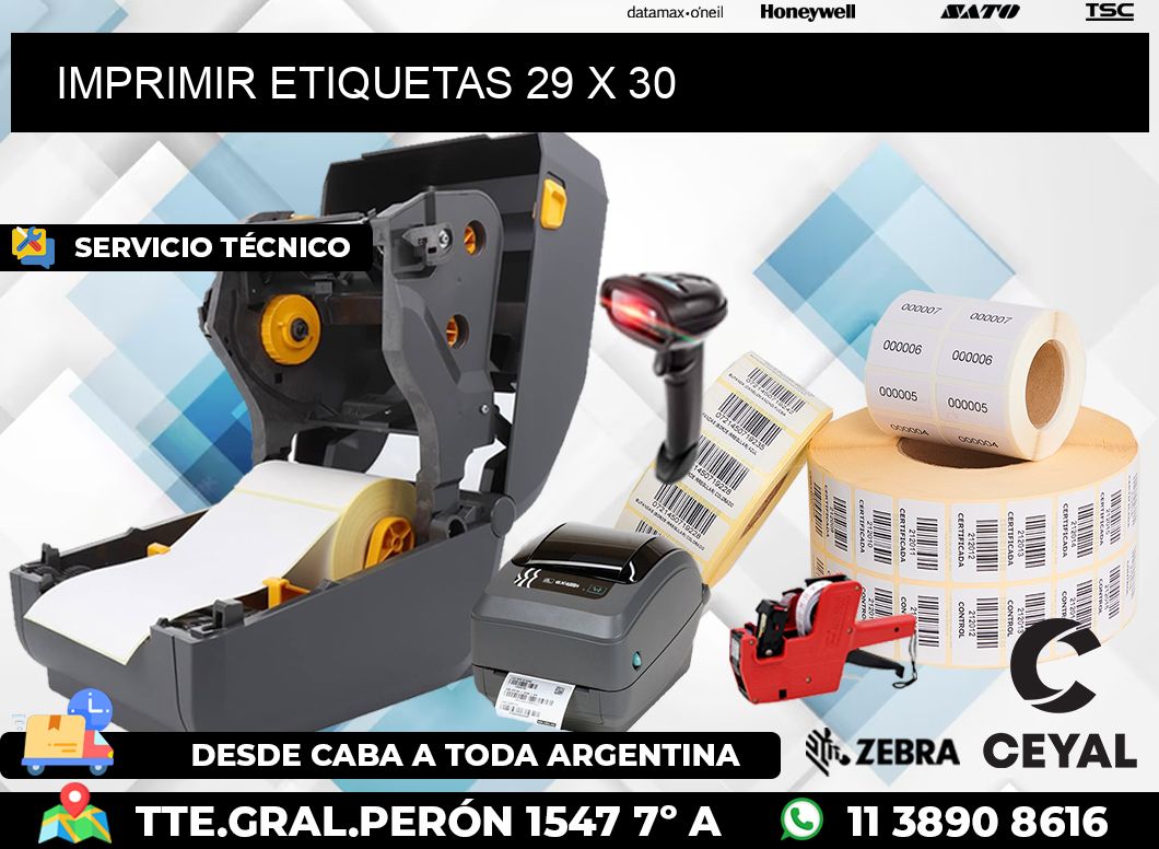 IMPRIMIR ETIQUETAS 29 x 30