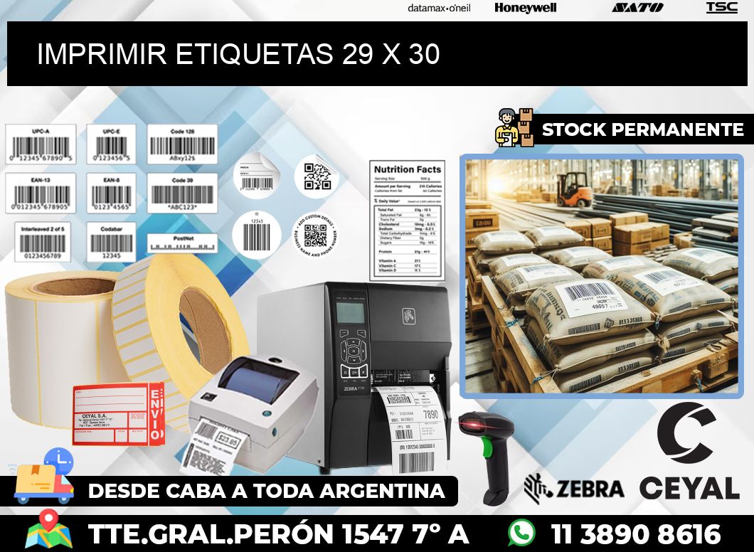 IMPRIMIR ETIQUETAS 29 x 30