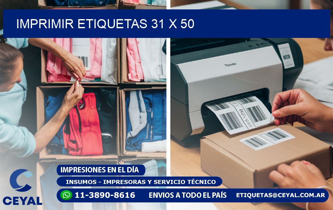 IMPRIMIR ETIQUETAS 31 x 50