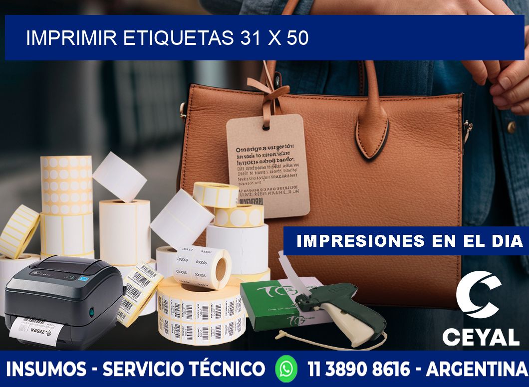 IMPRIMIR ETIQUETAS 31 x 50