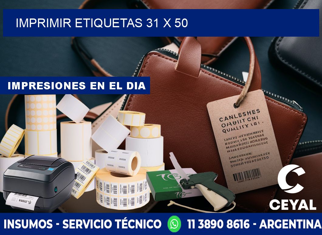 IMPRIMIR ETIQUETAS 31 x 50