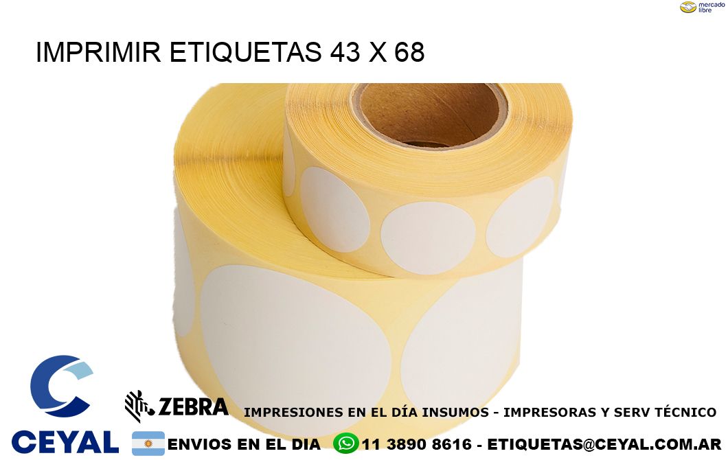 IMPRIMIR ETIQUETAS 43 x 68