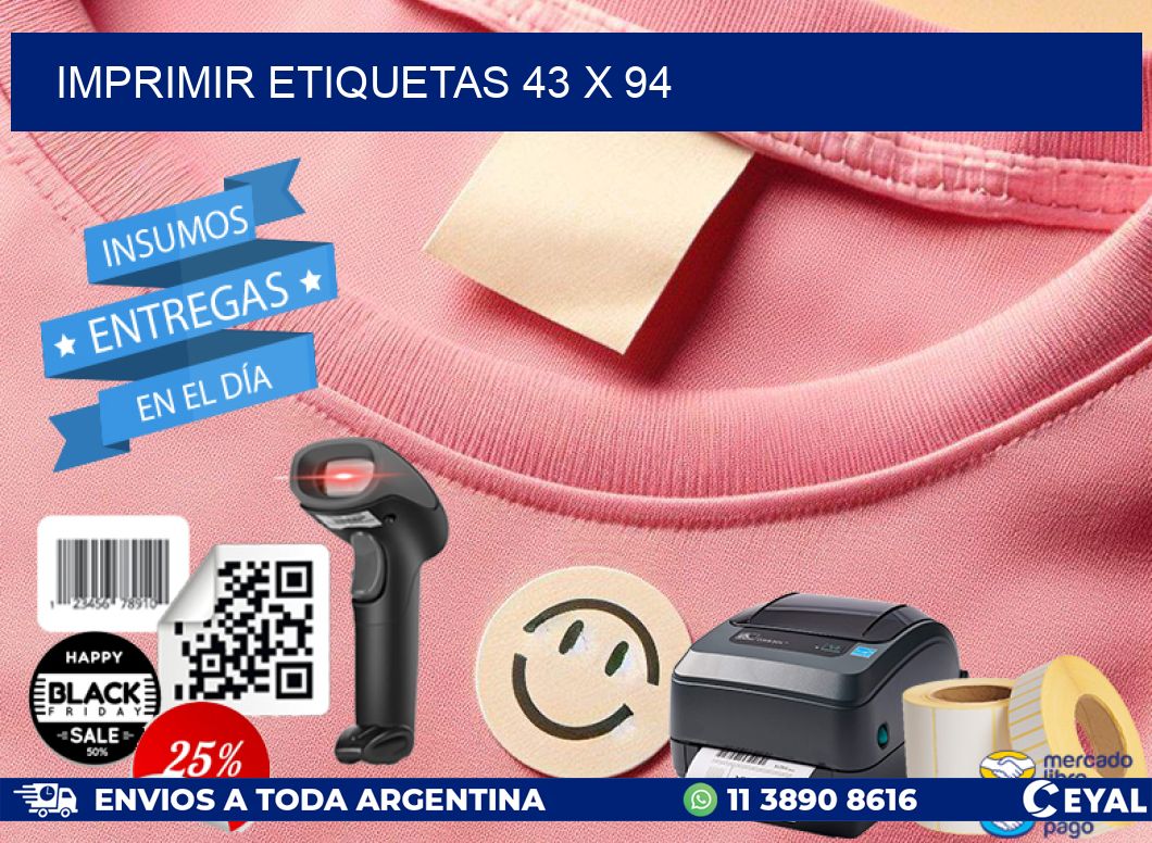 IMPRIMIR ETIQUETAS 43 x 94