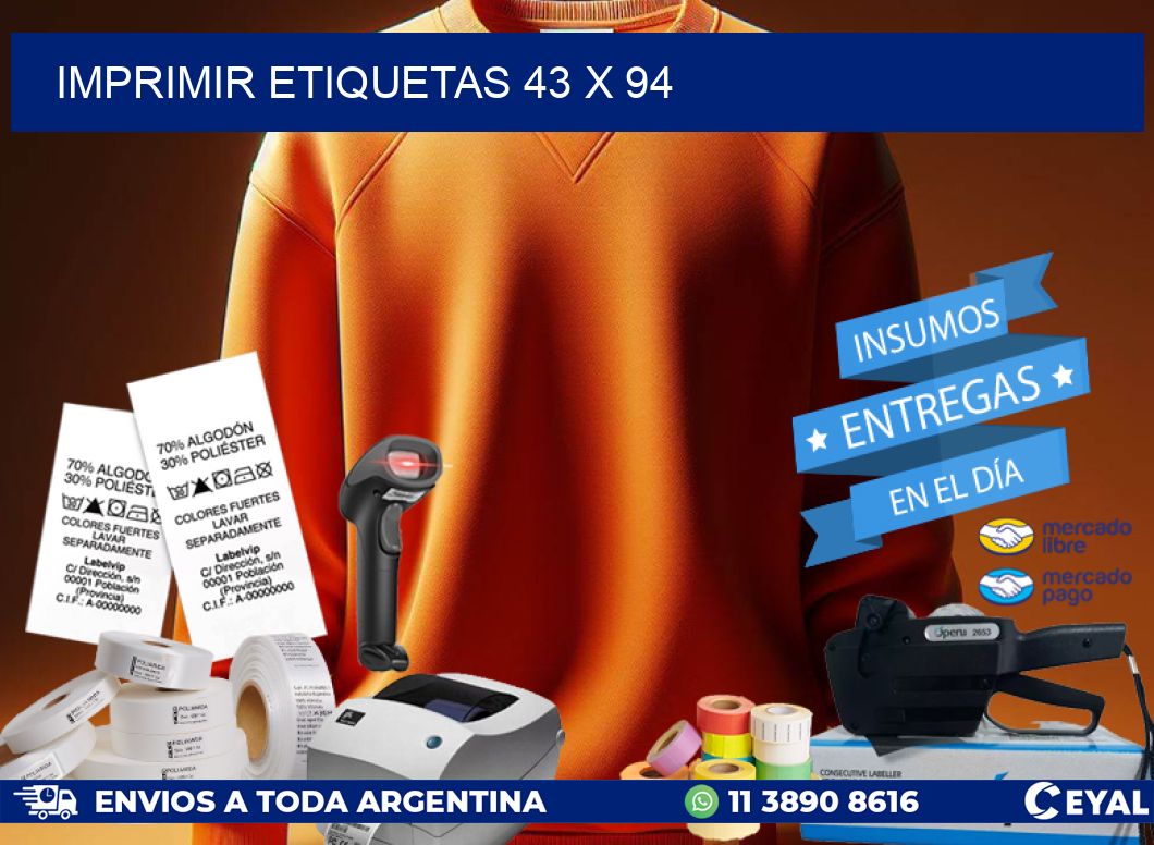 IMPRIMIR ETIQUETAS 43 x 94