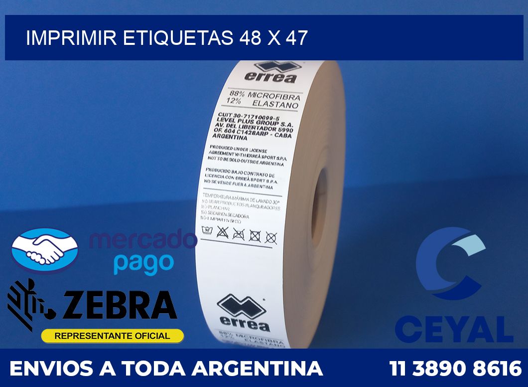 IMPRIMIR ETIQUETAS 48 x 47