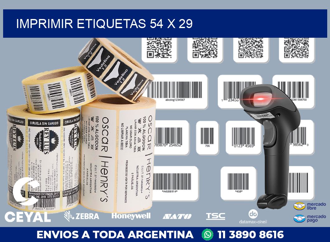 IMPRIMIR ETIQUETAS 54 x 29