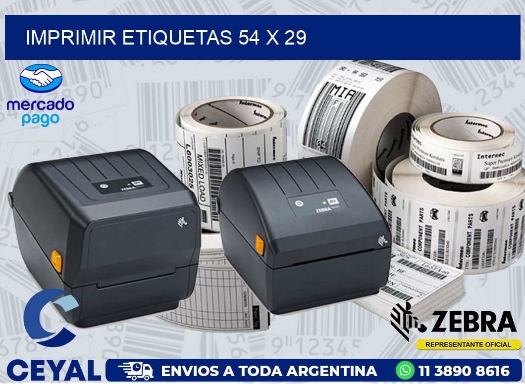 IMPRIMIR ETIQUETAS 54 x 29