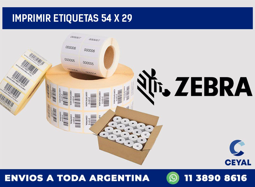 IMPRIMIR ETIQUETAS 54 x 29