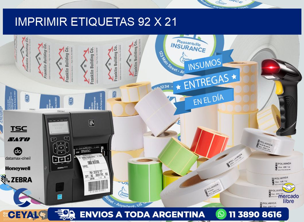 IMPRIMIR ETIQUETAS 92 x 21